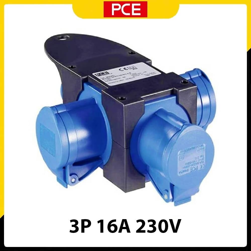Bộ chia ổ cắm PCE F9430401 không kín nước | 3P 16A 230V