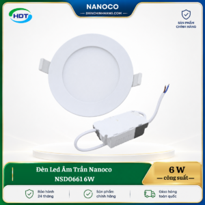 Đèn LED âm trần Nanoco NSD0661 6W