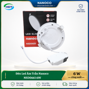 Đèn LED âm trần Nanoco NSD0661 6W