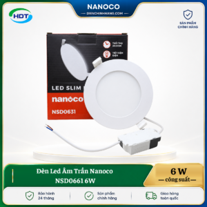 Đèn LED âm trần Nanoco NSD0661 6W