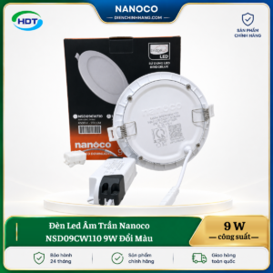 Đèn LED âm trần Nanoco NSD09CW110 9W đổi màu