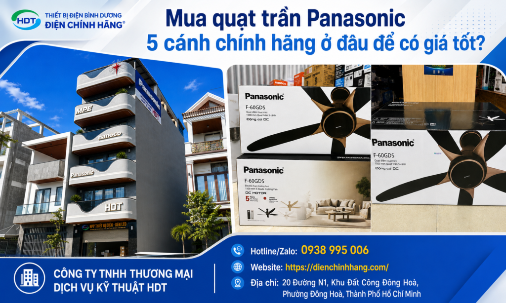 Giá Quạt Trần Panasonic 5 Cánh Mới Nhất